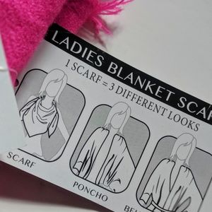 Merona Accessories - NWT Hot Pink Blanket Scarf / Poncho Merona Accessories - NWT Hot Pink Blanket Scarf / Poncho